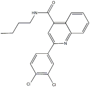 N-butyl-2-(3,4-dichlorophenyl)-4-quinolinecarboxamide Struktur