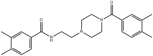 N-{2-[4-(3,4-dimethylbenzoyl)-1-piperazinyl]ethyl}-3,4-dimethylbenzamide Struktur