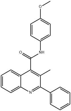 N-(4-methoxyphenyl)-3-methyl-2-phenylquinoline-4-carboxamide Struktur