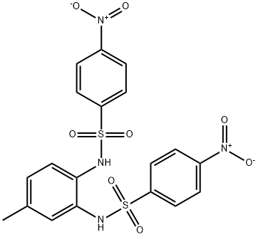 4-nitro-N-{2-[({4-nitrophenyl}sulfonyl)amino]-5-methylphenyl}benzenesulfonamide Struktur