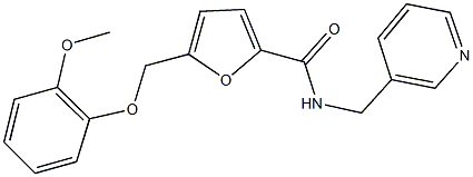 5-[(2-methoxyphenoxy)methyl]-N-(3-pyridinylmethyl)-2-furamide Struktur