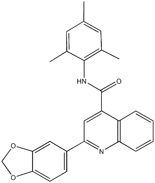 2-(1,3-benzodioxol-5-yl)-N-mesityl-4-quinolinecarboxamide Struktur