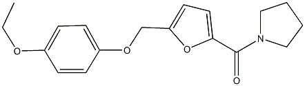 1-{5-[(4-ethoxyphenoxy)methyl]-2-furoyl}pyrrolidine Struktur