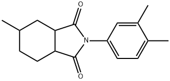 2-(3,4-dimethylphenyl)-5-methylhexahydro-1H-isoindole-1,3(2H)-dione Struktur