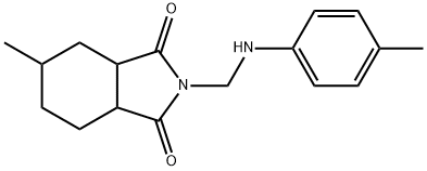 5-methyl-2-(4-toluidinomethyl)hexahydro-1H-isoindole-1,3(2H)-dione Struktur