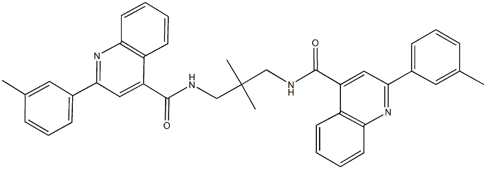 N-[2,2-dimethyl-3-({[2-(3-methylphenyl)-4-quinolinyl]carbonyl}amino)propyl]-2-(3-methylphenyl)-4-quinolinecarboxamide Struktur