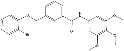 3-[(2-bromophenoxy)methyl]-N-(3,4,5-trimethoxyphenyl)benzamide Struktur