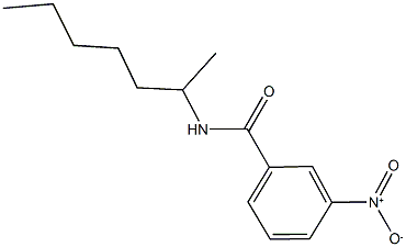 3-nitro-N-(1-methylhexyl)benzamide Struktur