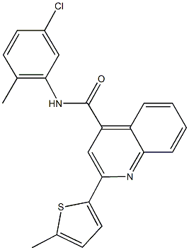 N-(5-chloro-2-methylphenyl)-2-(5-methyl-2-thienyl)-4-quinolinecarboxamide Struktur