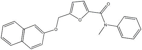 N-methyl-5-[(2-naphthyloxy)methyl]-N-phenyl-2-furamide Struktur