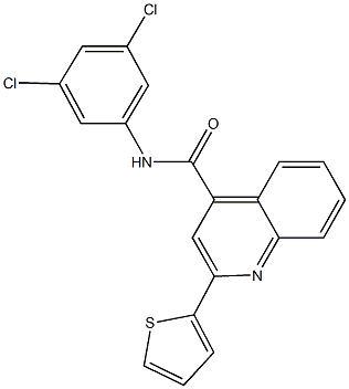 N-(3,5-dichlorophenyl)-2-(2-thienyl)-4-quinolinecarboxamide Struktur