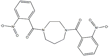 1,4-bis{2-nitrobenzoyl}-1,4-diazepane Struktur