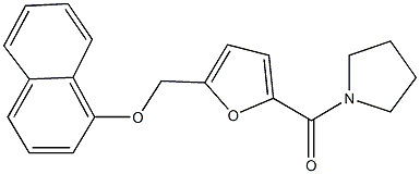 1-naphthyl [5-(pyrrolidin-1-ylcarbonyl)-2-furyl]methyl ether Struktur