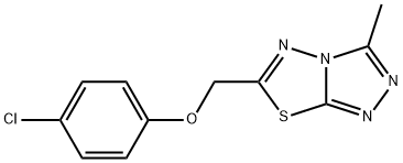 6-[(4-chlorophenoxy)methyl]-3-methyl[1,2,4]triazolo[3,4-b][1,3,4]thiadiazole Struktur