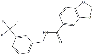 N-[3-(trifluoromethyl)benzyl]-1,3-benzodioxole-5-carboxamide Struktur