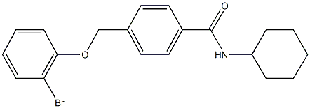 4-[(2-bromophenoxy)methyl]-N-cyclohexylbenzamide Struktur