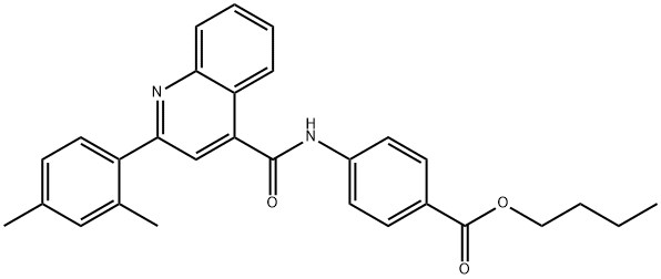 butyl 4-({[2-(2,4-dimethylphenyl)-4-quinolinyl]carbonyl}amino)benzoate Struktur