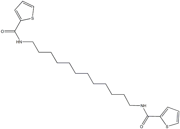 N-{12-[(2-thienylcarbonyl)amino]dodecyl}-2-thiophenecarboxamide Struktur