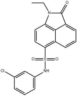 N-(3-chlorophenyl)-1-ethyl-2-oxo-1,2-dihydrobenzo[cd]indole-6-sulfonamide Struktur