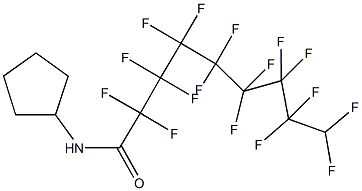 N-cyclopentyl-2,2,3,3,4,4,5,5,6,6,7,7,8,8,9,9-hexadecafluorononanamide Struktur