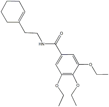 N-[2-(1-cyclohexen-1-yl)ethyl]-3,4,5-triethoxybenzamide Struktur