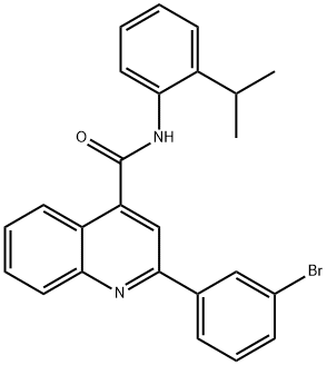 2-(3-bromophenyl)-N-(2-isopropylphenyl)-4-quinolinecarboxamide Struktur