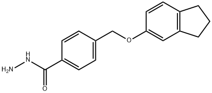 4-[(2,3-dihydro-1H-inden-5-yloxy)methyl]benzohydrazide Struktur