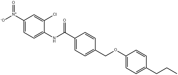 N-{2-chloro-4-nitrophenyl}-4-[(4-propylphenoxy)methyl]benzamide Struktur