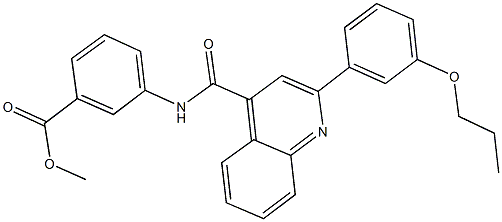 methyl 3-({[2-(3-propoxyphenyl)-4-quinolinyl]carbonyl}amino)benzoate Struktur