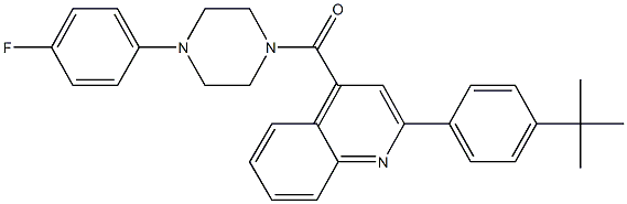 2-(4-tert-butylphenyl)-4-{[4-(4-fluorophenyl)-1-piperazinyl]carbonyl}quinoline Struktur