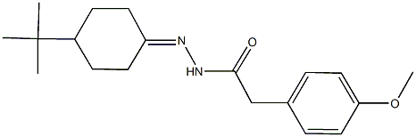 N'-(4-tert-butylcyclohexylidene)-2-(4-methoxyphenyl)acetohydrazide Struktur