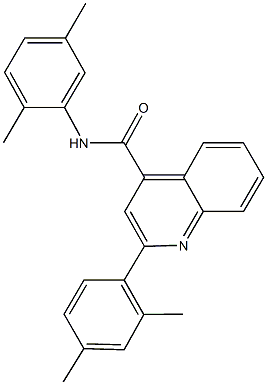 2-(2,4-dimethylphenyl)-N-(2,5-dimethylphenyl)-4-quinolinecarboxamide Struktur