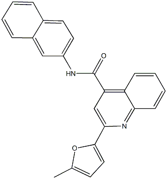 2-(5-methyl-2-furyl)-N-(2-naphthyl)-4-quinolinecarboxamide Struktur