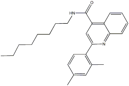 2-(2,4-dimethylphenyl)-N-octyl-4-quinolinecarboxamide Struktur