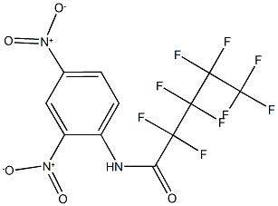 N-{2,4-dinitrophenyl}-2,2,3,3,4,4,5,5,5-nonafluoropentanamide Struktur