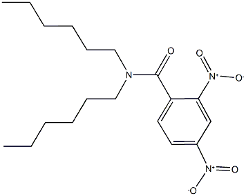 N,N-dihexyl-2,4-bisnitrobenzamide Struktur