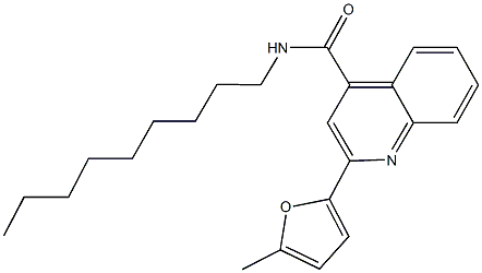 2-(5-methyl-2-furyl)-N-nonyl-4-quinolinecarboxamide Struktur