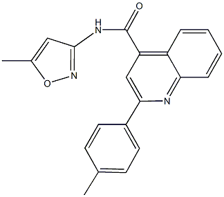 N-(5-methyl-3-isoxazolyl)-2-(4-methylphenyl)-4-quinolinecarboxamide Struktur