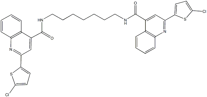 2-(5-chloro-2-thienyl)-N-[7-({[2-(5-chloro-2-thienyl)-4-quinolinyl]carbonyl}amino)heptyl]-4-quinolinecarboxamide Struktur