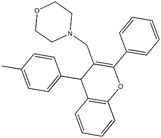 4-{[4-(4-methylphenyl)-2-phenyl-4H-chromen-3-yl]methyl}morpholine Struktur