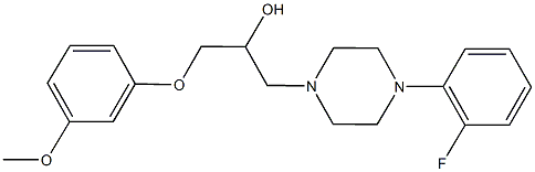 1-[4-(2-fluorophenyl)-1-piperazinyl]-3-(3-methoxyphenoxy)-2-propanol Struktur