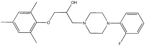 1-[4-(2-fluorophenyl)-1-piperazinyl]-3-(mesityloxy)-2-propanol Struktur