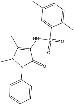 N-(1,5-dimethyl-3-oxo-2-phenyl-2,3-dihydro-1H-pyrazol-4-yl)-2,5-dimethylbenzenesulfonamide Struktur