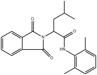 N-(2,6-dimethylphenyl)-2-(1,3-dioxo-1,3-dihydro-2H-isoindol-2-yl)-4-methylpentanamide Struktur