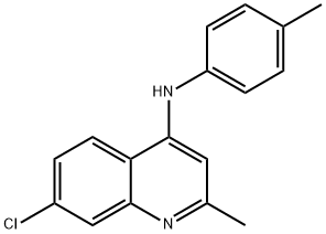 7-chloro-2-methyl-N-(4-methylphenyl)quinolin-4-amine Struktur