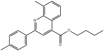 butyl 8-methyl-2-(4-methylphenyl)-4-quinolinecarboxylate Struktur