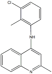 N-(3-chloro-2-methylphenyl)-N-(2-methyl-4-quinolinyl)amine Struktur