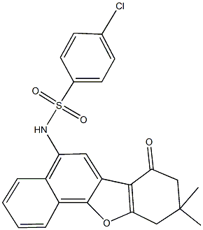 4-chloro-N-(9,9-dimethyl-7-oxo-7,8,9,10-tetrahydronaphtho[1,2-b][1]benzofuran-5-yl)benzenesulfonamide Struktur