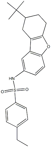 N-(8-tert-butyl-6,7,8,9-tetrahydrodibenzo[b,d]furan-2-yl)-4-ethylbenzenesulfonamide Struktur