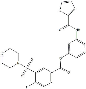 3-(2-furoylamino)phenyl 4-fluoro-3-(4-morpholinylsulfonyl)benzoate Struktur